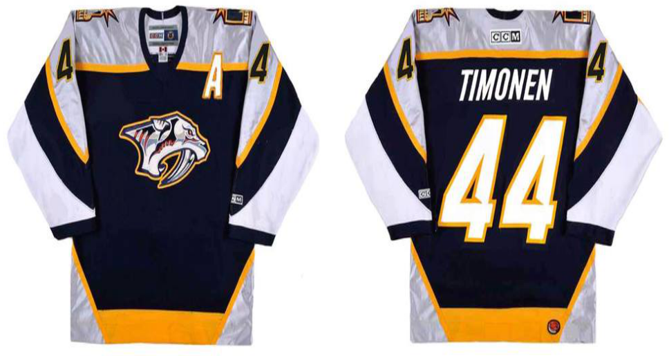 2019 Men Nashville Predators #44 Timonen black CCM NHL jerseys->winnipeg jets->NHL Jersey